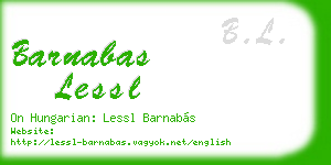 barnabas lessl business card